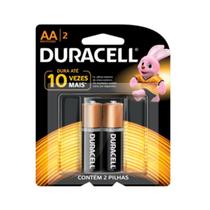 02 Pilhas Duracell Duralock Alcalina Aa Embalagem Duravel