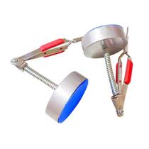 02 Pinça Com Base Solda Terceira Mão Conserto Óculos Mola ferramenta cruzada soldagem ourives articulada bancada antiderrapante