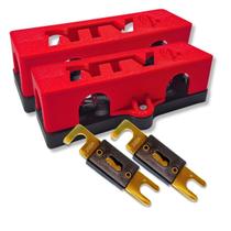 02 Porta Fusível Faca Grande ANL 3 Vias + 02 Fusíveis 200A Som Automotivo 02 Porta Fusível Faca Grande ANL 3 Vias + 02 Fusíveis 200A Som Automotivo