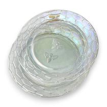 02 Pratos Sobremesa Vidro Bee Abelha Furta-cor Rainbow 20cm