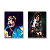 02 Quadros Placa MDF Decorativo Musica Personalidade 21x30cm