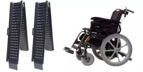 02 Rampas Aço Leve Cadeira Rodas Motorizada Ra 1500/165 Ac