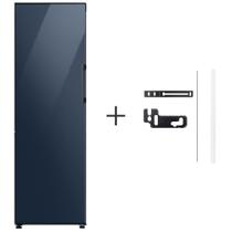 02 Refrigeradores Flex de 01 Porta Samsung Frost Free 315 Litros Bespoke Azul 110V + Kit de Emparelhamento Personal