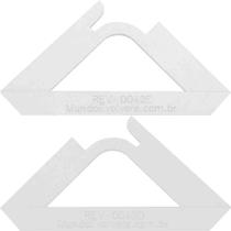 02 Reguas Fio Cabelo Canto Curvo Arredondado Cartonagem Acr.