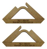 02 Réguas Fio Cabelo Canto Curvo Arredondado Cartonagem