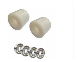 02 Rodas Nylon Byg Trasequip 85 X 78 + 4 Rolamentos