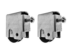 02 Roldana Inferior Articulada Para Porta De Correr Aço 45Mm