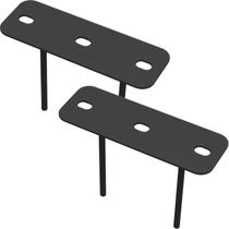 02 SUPORTES 2 ESPETOS ESTACAS CHÃO REFLETOR 02 cjts