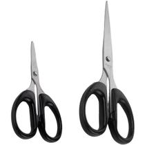 02 Tesouras Papel Tecido Plastico Costura Cozinha 12cm 16cm