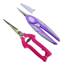 02 Tesouras Precisão Confortável Mola Trava Segurança Artes