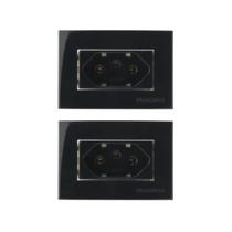 02 Tomada P/ Moveis Margirius 2p T Preta 20a 250v Nbr 14136