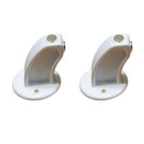 02 Trava Porta Magnético Prendedor Adesivo Parafusado Branco