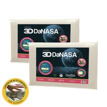02 Travesseiros da Nasa 3D Confortáveis e Antialérgicos Originais