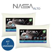 02 Travesseiros Da Nasa-X Alto Confortável Antialérgico - Duoflex