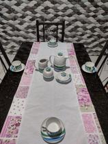 02 Trilho De Mesa 1,50 X 0,46 De Estampado Rose Decoração Mesa