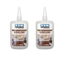 02 Un Cola Adesivo Instantânea Tekbond Moveleira 793 100gr 02 Un Cola Adesivo Instantânea Tekbond Moveleira 793 100gr