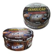 02 Und Cera Carnauba Lustra Moveis Demoliçao 200g Escura