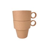 02 Unidades Xícara Chá de Bambu ECO Rosa 90ml Empilháveis 02 Unidades Xícara Chá de Bambu ECO Rosa 90ml Empilháveis