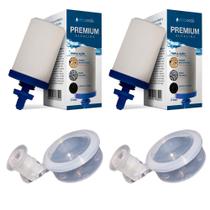02 Velas Para Filtro Barro Alcalina Tripla Ação + 02 Bóias Dosadora