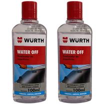 02 Water Off Wurth Cristalizador De Para Brisa Vidros 100ml