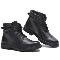 024CLA Coturno Masculino de couro Adventure preto
