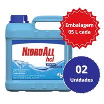 02x Algicida de Manutenção 5L HCL Tampa Azul Hidroall