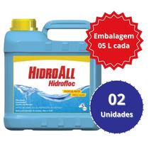 02x Clarificante e Floculante Hidrofloc 5L Tampa Amarela Hidroall