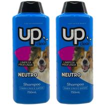 02x Shampoo Neutro Para Cães E Gatos Pet Maciez E Brilho 750ml