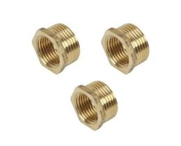 03 Buchas de Redução 3/4 X 1/2 Latão Amarelo