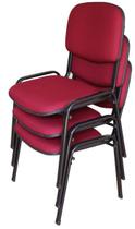 03 Cadeiras para Auditórios Linha Hotel Auditório Vermelho - Design Office Móveis