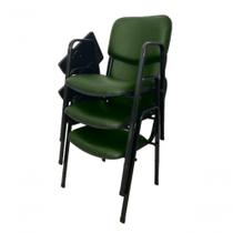 03 Cadeiras Universitárias Linha Hotel Auditório Verde