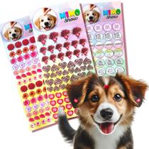 03 Cartelas Adesivos Sticker Pet Dia das Mães Banho e Tosa - MIMO SHOW