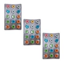 03 Cartelas de Pastilhas Coloridas Apita e Dissolve na Boca