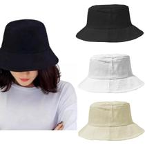 03 Chapéus Bucket Hat Boné Balde Pescador Praia Varias Cores