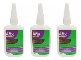 03 Cola Adesivo Instantânea Afix Ultrarrápido Extraforte 100g 03 Cola Adesivo Instantânea Afix Ultrarrápido Extraforte 100g