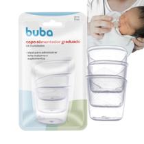 03 Copos Alimentador Graduado Leite Materno Bebê Buba 30ml