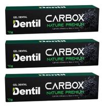03 Creme Dental Carbox Xilitol Nature Premium Dentil Carvão