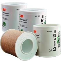 03 Fita Micropore Bege Para Curativo 50mm X 10m 3M