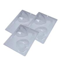 03 formas especiais c/ 3 partes coração lapidado 200g bwb