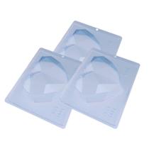 03 formas especiais c/ 3 partes coração lapidado 500g bwb