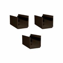 03 Guia U Externo Ajustável Para Porta De Correr Marrom