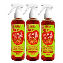 03 Ilike Vinagre De Maça Selagem Capilar - 200ml - Ilike professional