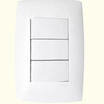 03 Interruptor de Luz Branco Apagador 3 teclas simples Home