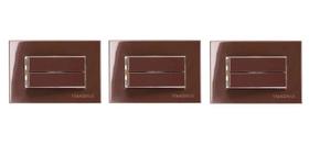 03 Interruptor Duplo Paralelo Móveis Margirius Marrom 10A