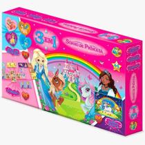 03 Jogos Em 01 - Sonho de Princesa - Quebra Cabeça, Jogo da Memória e Dominó - Puzzles 03 Jogos Em 01 - Sonho de Princesa - Quebra Cabeça, Jogo da Memória e Dominó - Puzzles