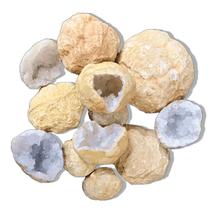 03 Kit 3 Geodos Misteriosos Cristal Para Abrir Média 4 a 6cm