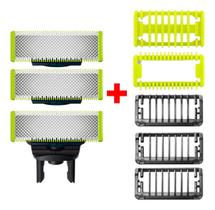 03 Laminas Refil + 01 Pente P/ Barbeador Oneblade Philips