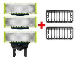 03 Laminas Refil + 02 Pentes P/ Barbeador Oneblade Philips 03 Laminas Refil + 02 Pentes P/ Barbeador Oneblade Philips