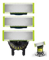 03 Laminas Refil 360 P/ Barbeador Philips Oneblade