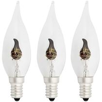 03 Lampada Vf32 Imita Chama Fogo Vela Rosca E14 Neon Flicker